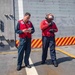 USS Billings Sailors Oversee a Simulated Fire During a Crash and Salvage Drill