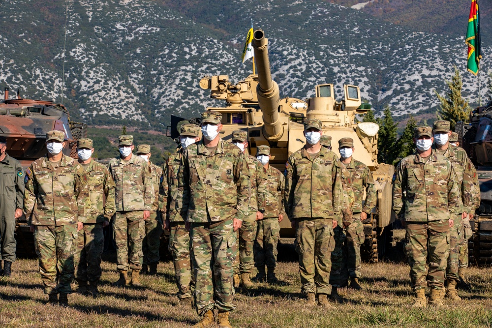 1-16th Infantry Regiment attends Hellenic Tank Challenge 2021 opening ceremony at Triantafyllides Camp, Greece