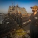 USS Sioux City Sailors Man the Rails During Sea and Anchor Detail