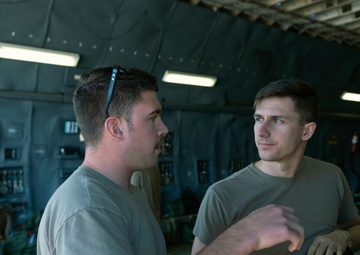 Travis AFB loads humanitarian cargo at JB Charleston