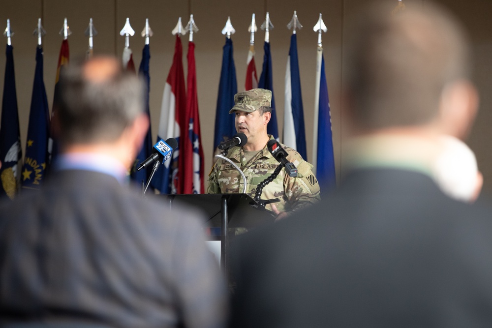 3rd Combat Aviation Brigade breaks ground on a new hangar facility.