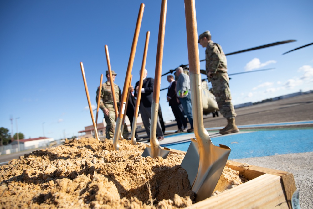 3rd Combat Aviation Brigade breaks ground on a new hangar facility.