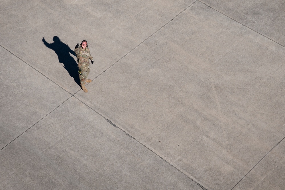Five ship formation flight at 179th Airlift Wing
