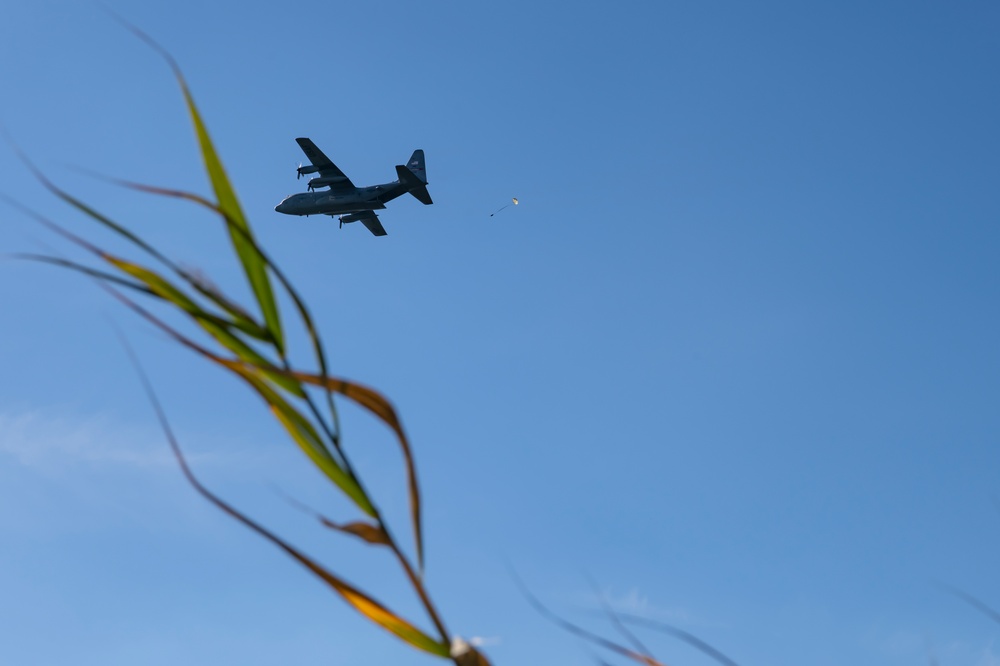 Five ship formation flight at 179th Airlift Wing