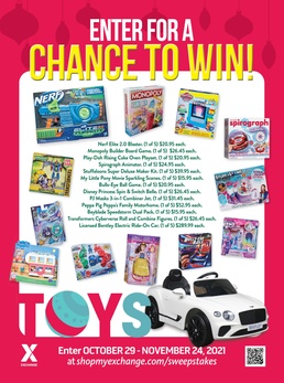Toy-rrific! Military Kids Can Win the Year’s Hottest Toys in Exchange Sweepstakes