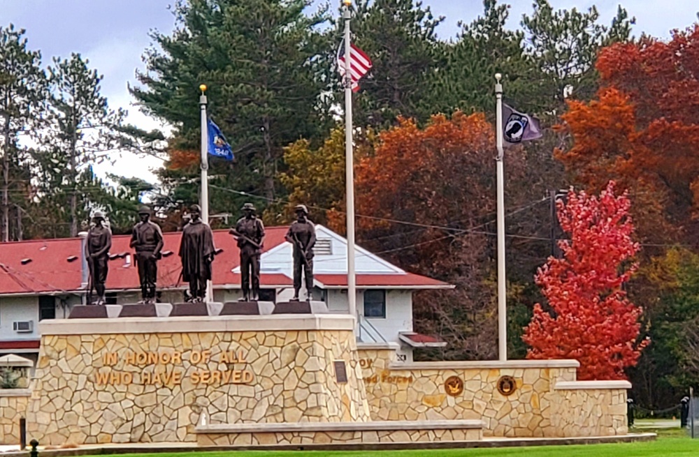Fall colors and Fort McCoy's Veterans Memorial Plaza