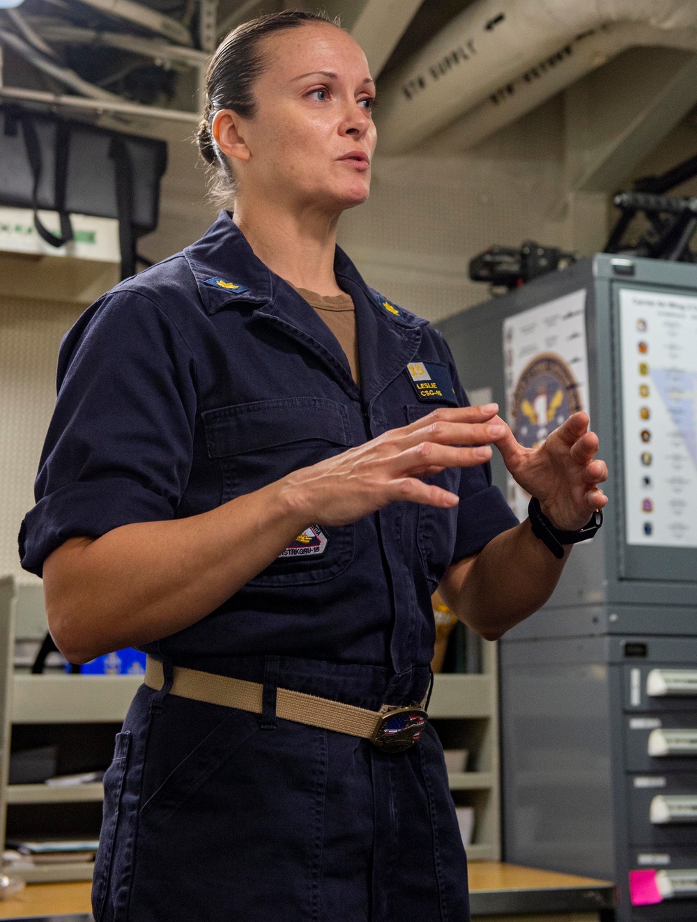 Carrier Strike Group 15 Public Affairs Officer Conducts Training on USS Carl Vinson (CVN 70)