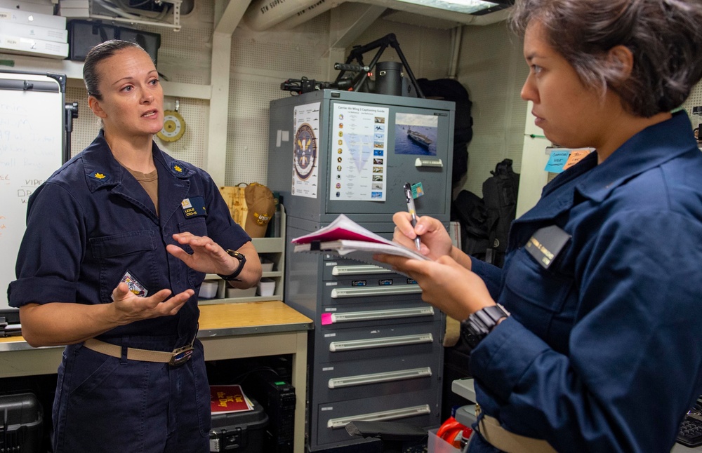 Carrier Strike Group 15 Public Affairs Officer Conducts Training on USS Carl Vinson (CVN 70)