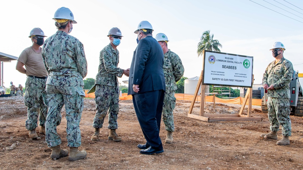 SECNAV Visits Sailors assigned to NMCB 5