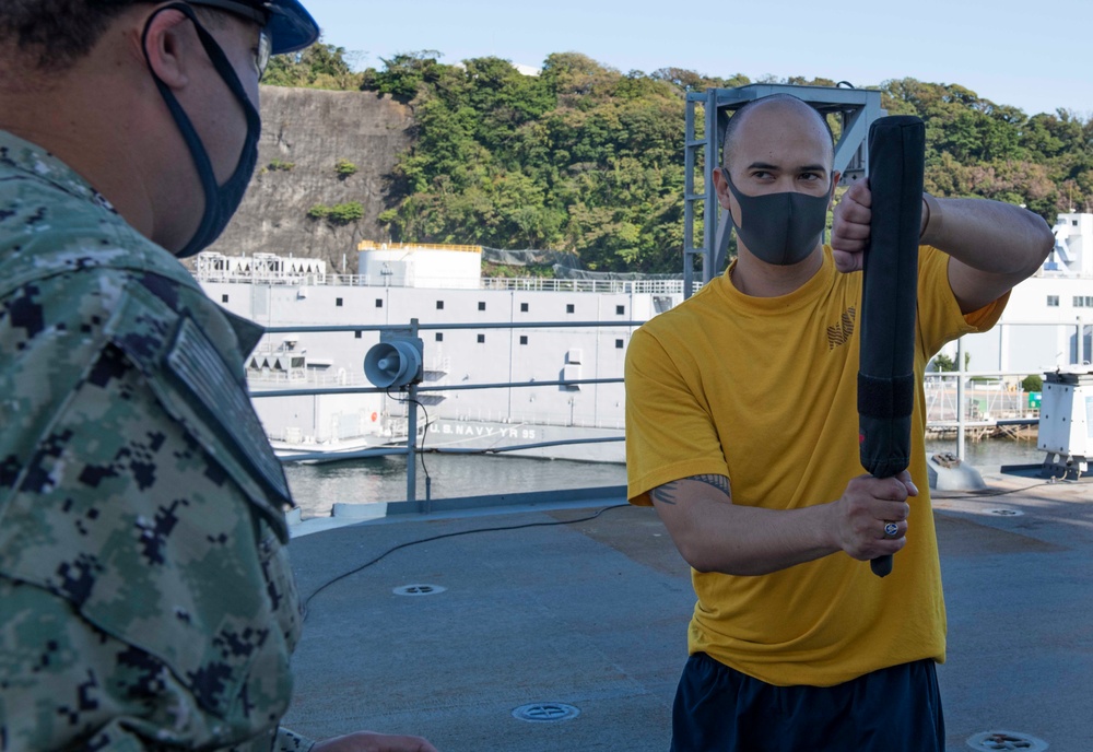 Blue Ridge Sailors Conduct Non-lethal Weapon Sustainment