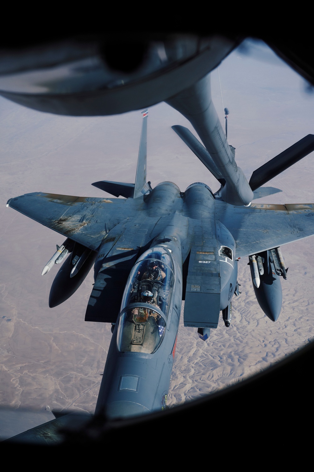 349th EARS refuels Air Force F-15E Eagles