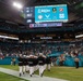 Silent Drill Platoon performs during Miami Dolphins’ Salute to Service game