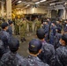 USS America conducts a tour for the crew of the JS Ise (DDH 182)