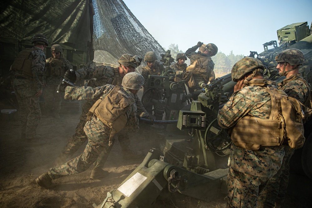 U.S. Marines with 2/10 Participate in Exercise Rolling Thunder