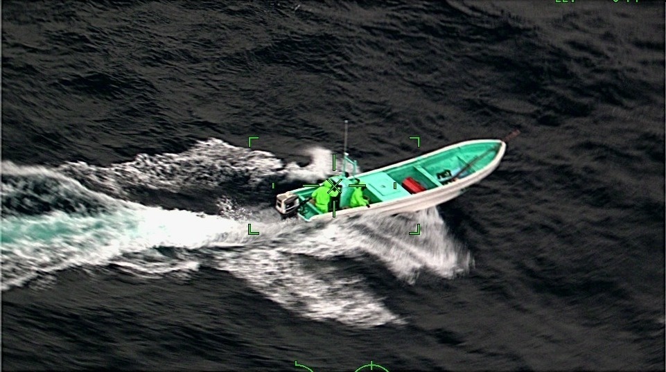 Coast Guard lancha detection aerial imagery