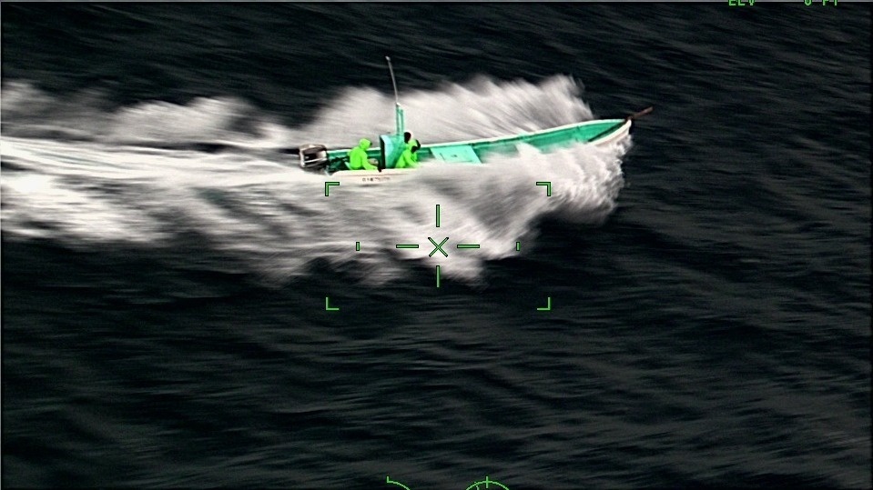 Coast Guard lancha detection aerial imagery