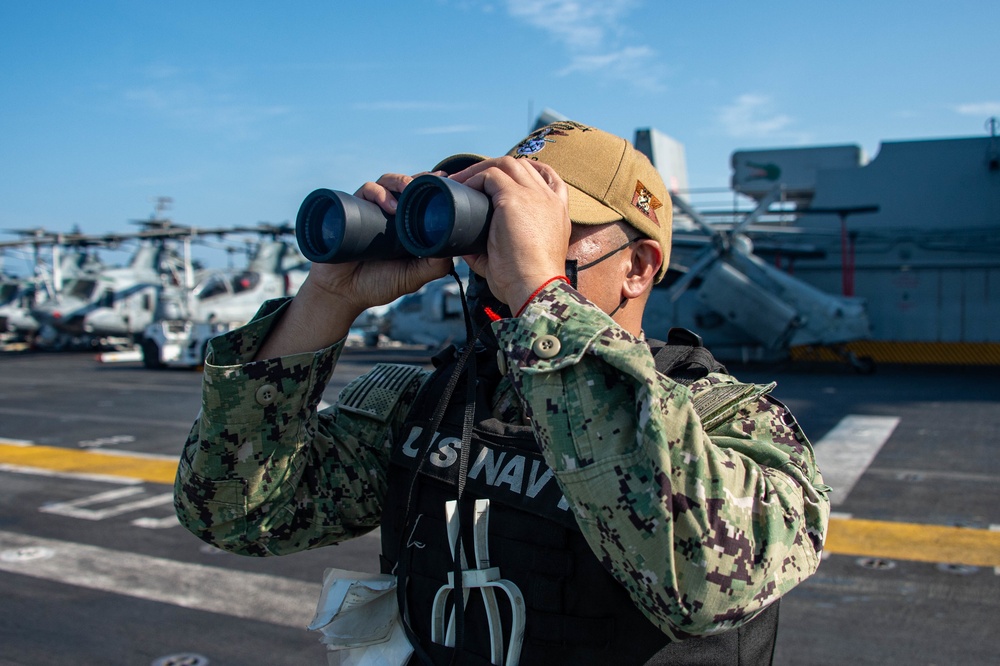 USS Essex In Port Operations