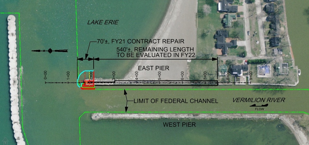 U.S. Army Corps of Engineers Buffalo District completes substantial repair of Vermilion Harbor east pier