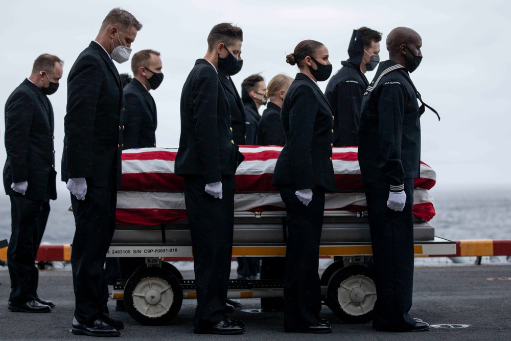 Kearsarge Conducts a Burial-at-Sea.