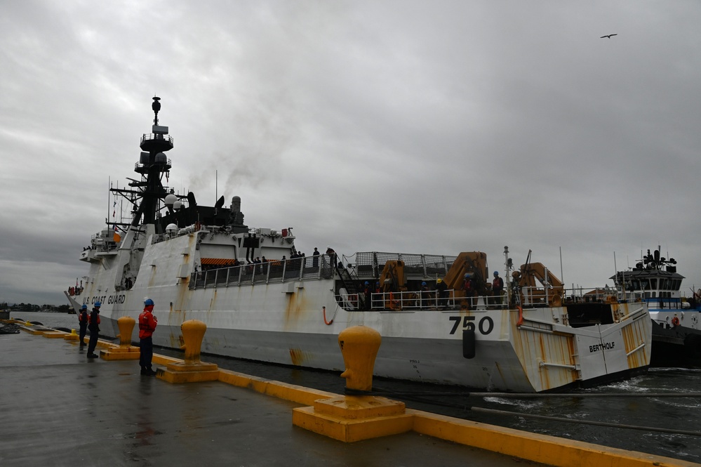 Coast Guard Cutter Bertholf returns home to Alameda following a 105-day deployment throughout the North Pacific