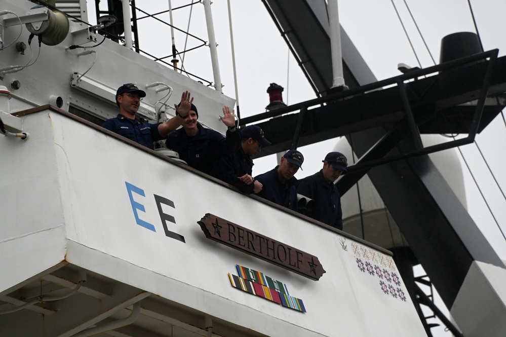 Coast Guard Cutter Bertholf returns home to Alameda following a 105-day deployment throughout the North Pacific