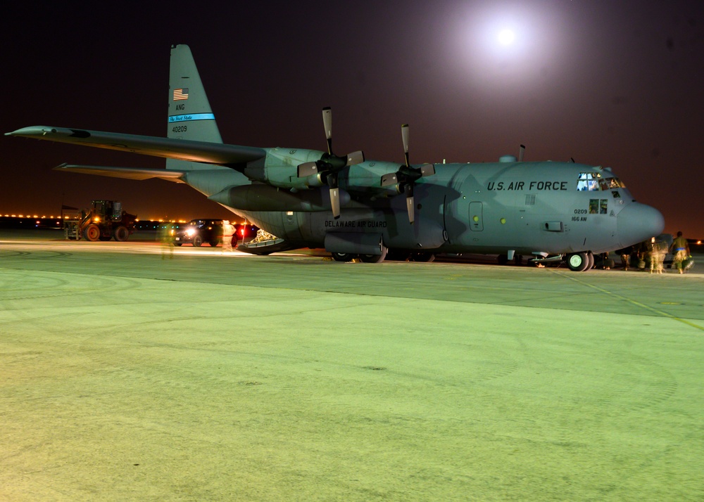 378th AEW provides cargo and personnel for evacuation operations