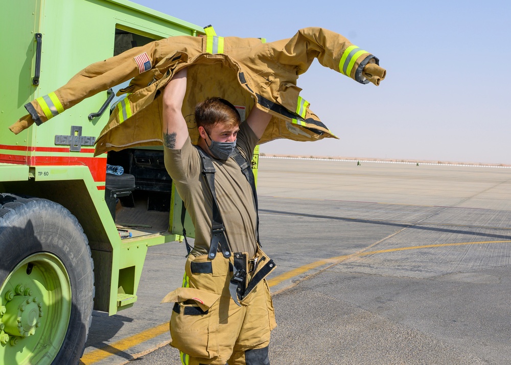 RSAF and USAF first responders hold integrated emergency response training