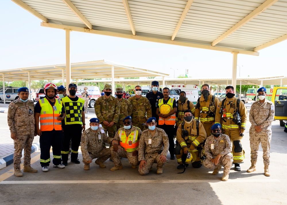 RSAF and USAF first responders hold integrated emergency response training