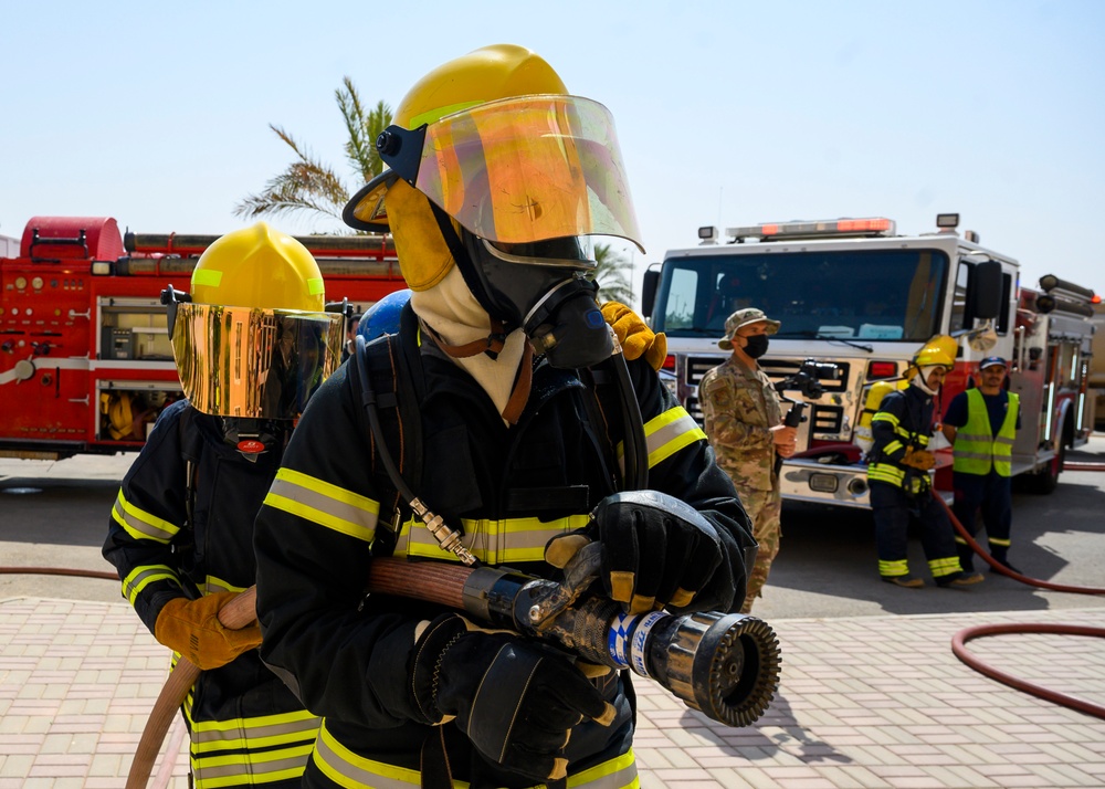 RSAF and USAF first responders hold integrated emergency response training