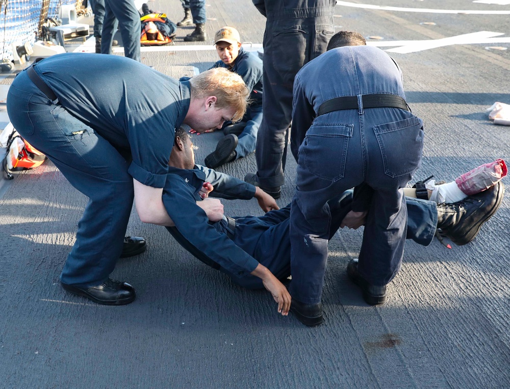 USS Benfold Conducts General Quarters Drill