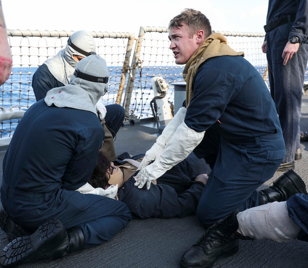 USS Benfold Conducts General Quarters Drill