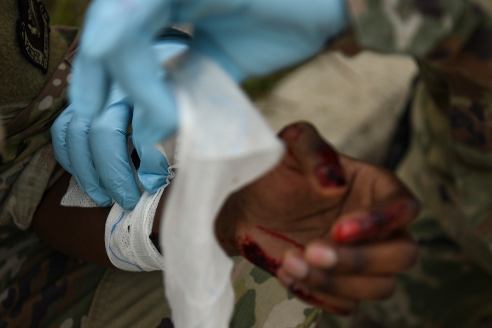 Medics, first responders tend to LRS wounded