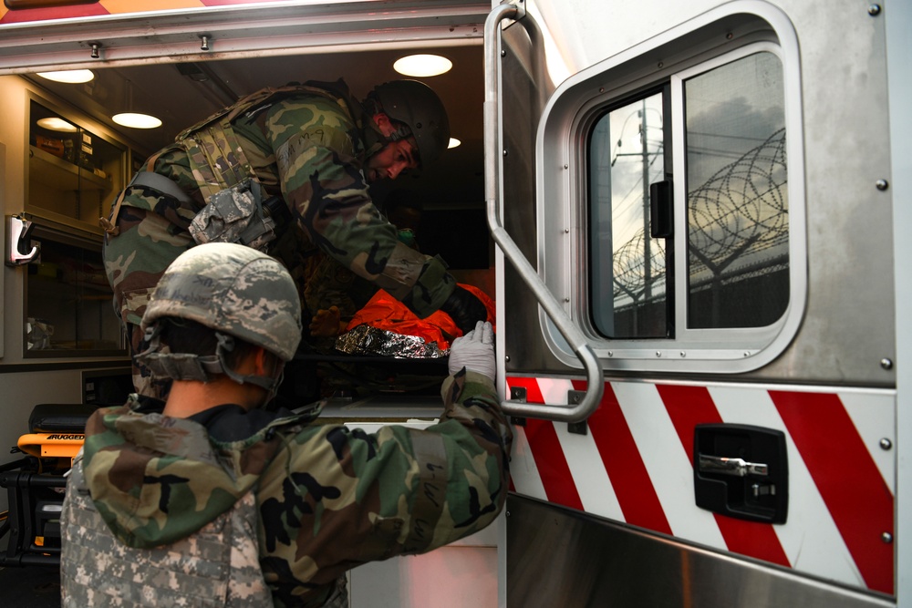 Medics, first responders tend to LRS wounded