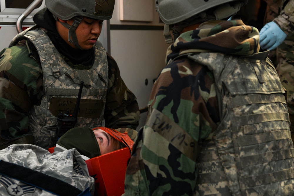 Medics, first responders tend to LRS wounded