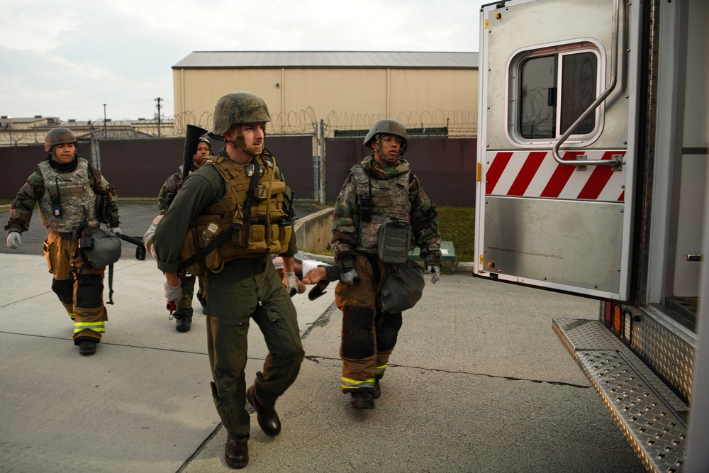 Medics, first responders tend to LRS wounded