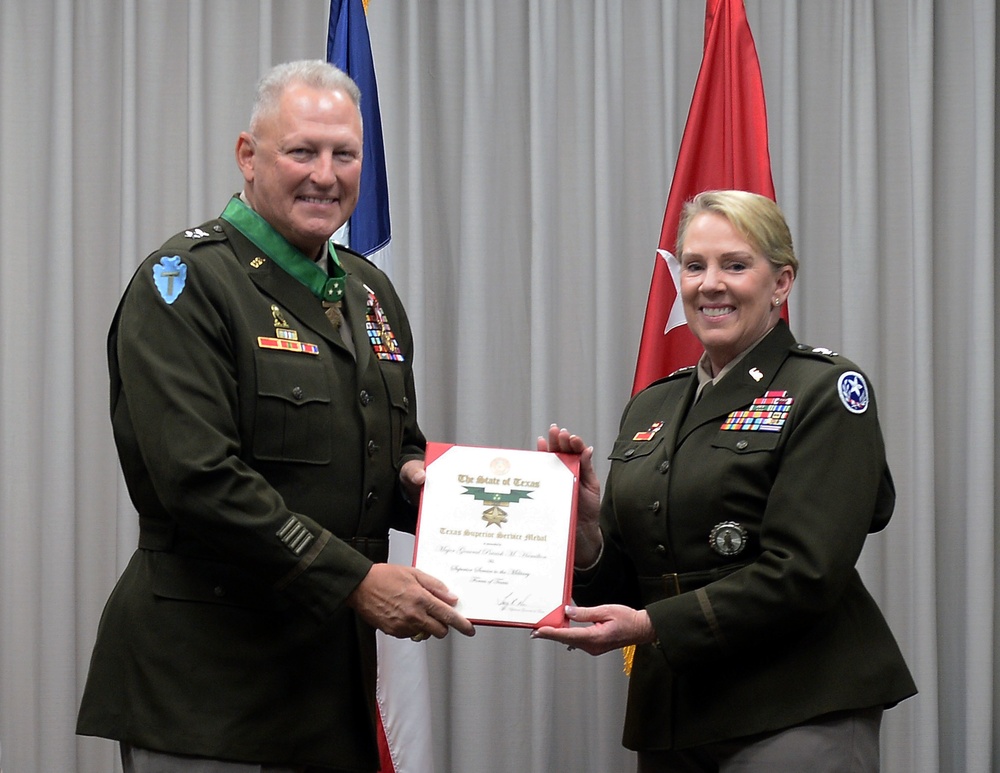 Texas Army Natiional Guard MG Hamilton retires after more than 35 years
