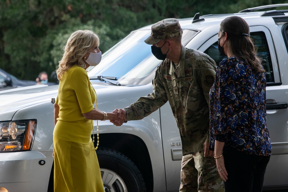 First Lady, Jill Biden visits Joint Base Charleston