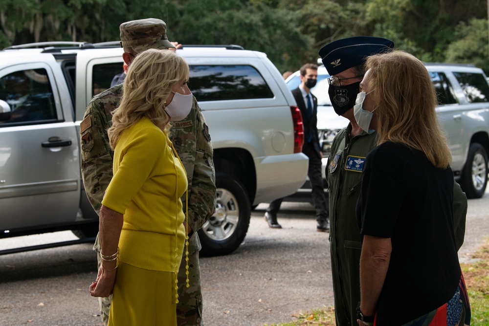 First Lady, Jill Biden visits Joint Base Charleston