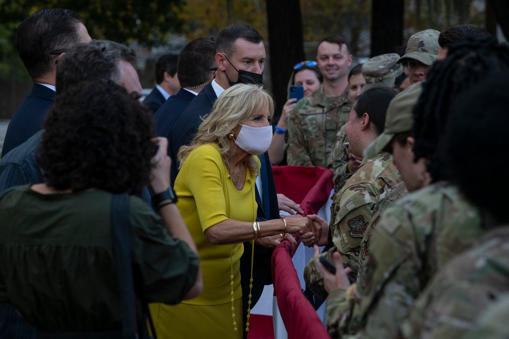 First Lady, Jill Biden visits Joint Base Charleston