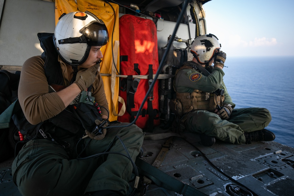 HSC 22 Sailors Keep Eyes on the Target of Interest During a Bilateral Interdiction Exercise