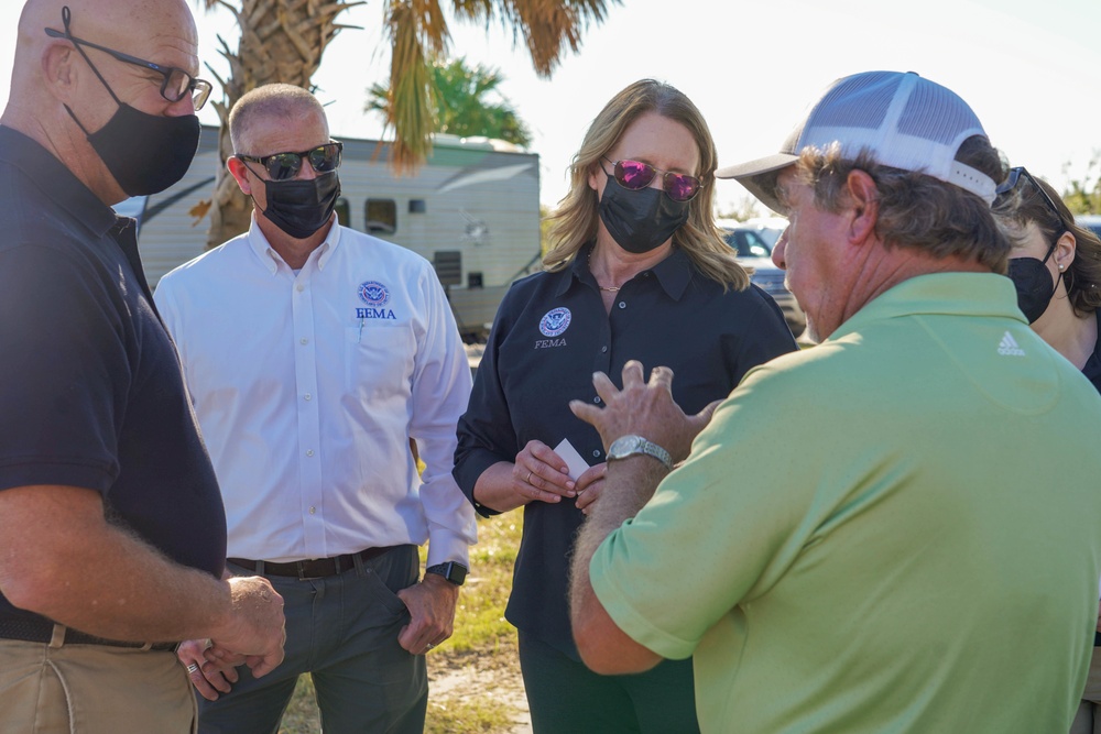 Hurricane Ida: FEMA Administrator Visits Grand Isle, Louisiana