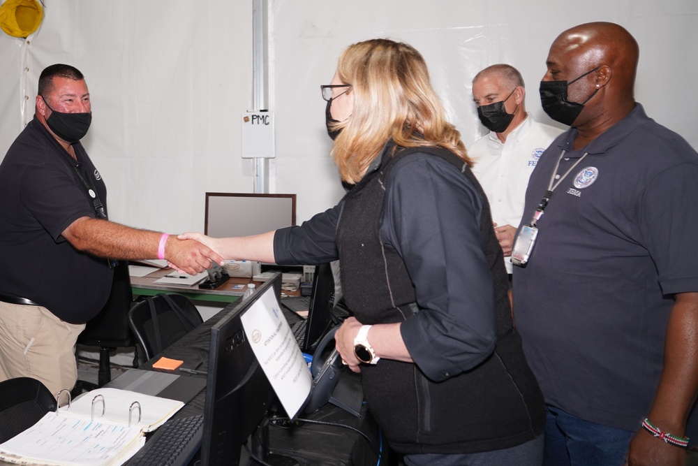 FEMA Administrator Tours Hurricane Ida Responder Lodging