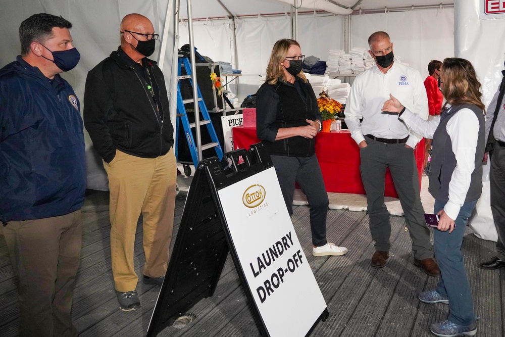 FEMA Administrator Tours Hurricane Ida Responder Lodging