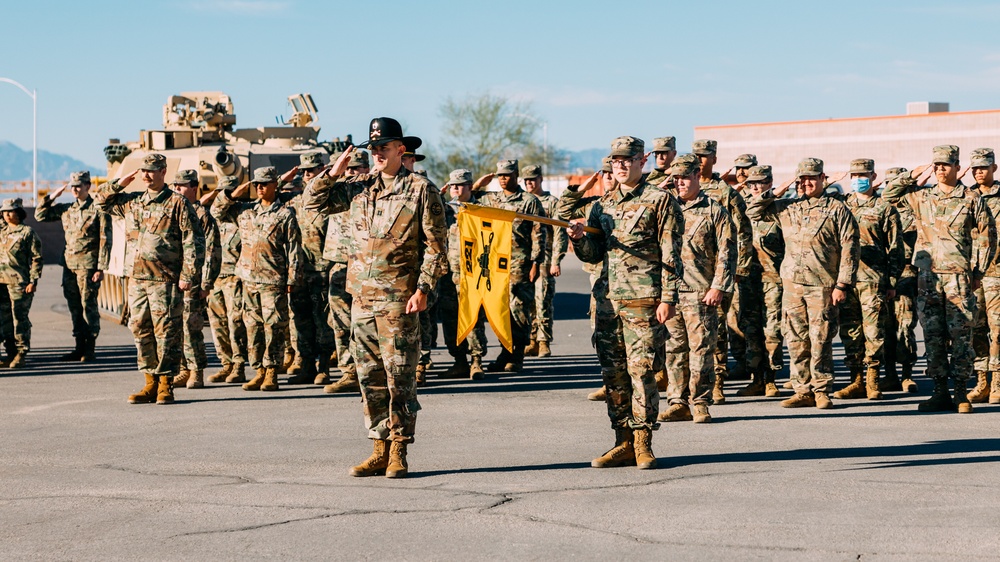 Delta Company of 1-221 Cavalry holds their Deployment Ceremony before deploying to Kuwait