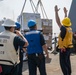 USS Portland replenishment-at-sea in the Red Sea