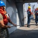 USS Portland replenishment-at-sea in the Red Sea