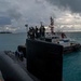 USS Hampton Moors Alongside USS Frank Cable