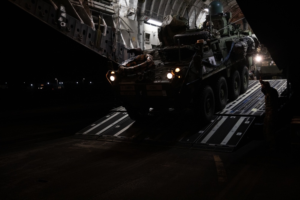 America’s First Corps tests new early entry command post concept, deploys Strykers to Guam on short notice