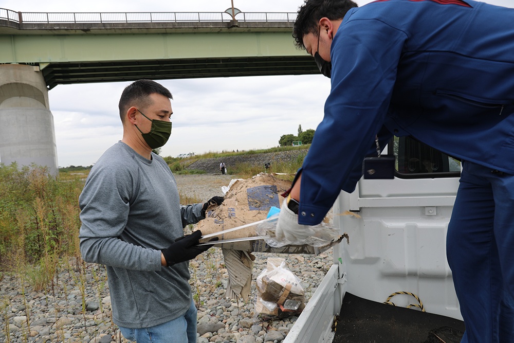 Camp Zama volunteers partner with neighboring city for river clean-up