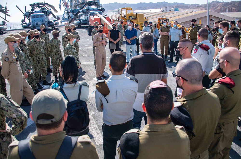 USS Portland (LPD 27) Hosts Israeli Defense Force